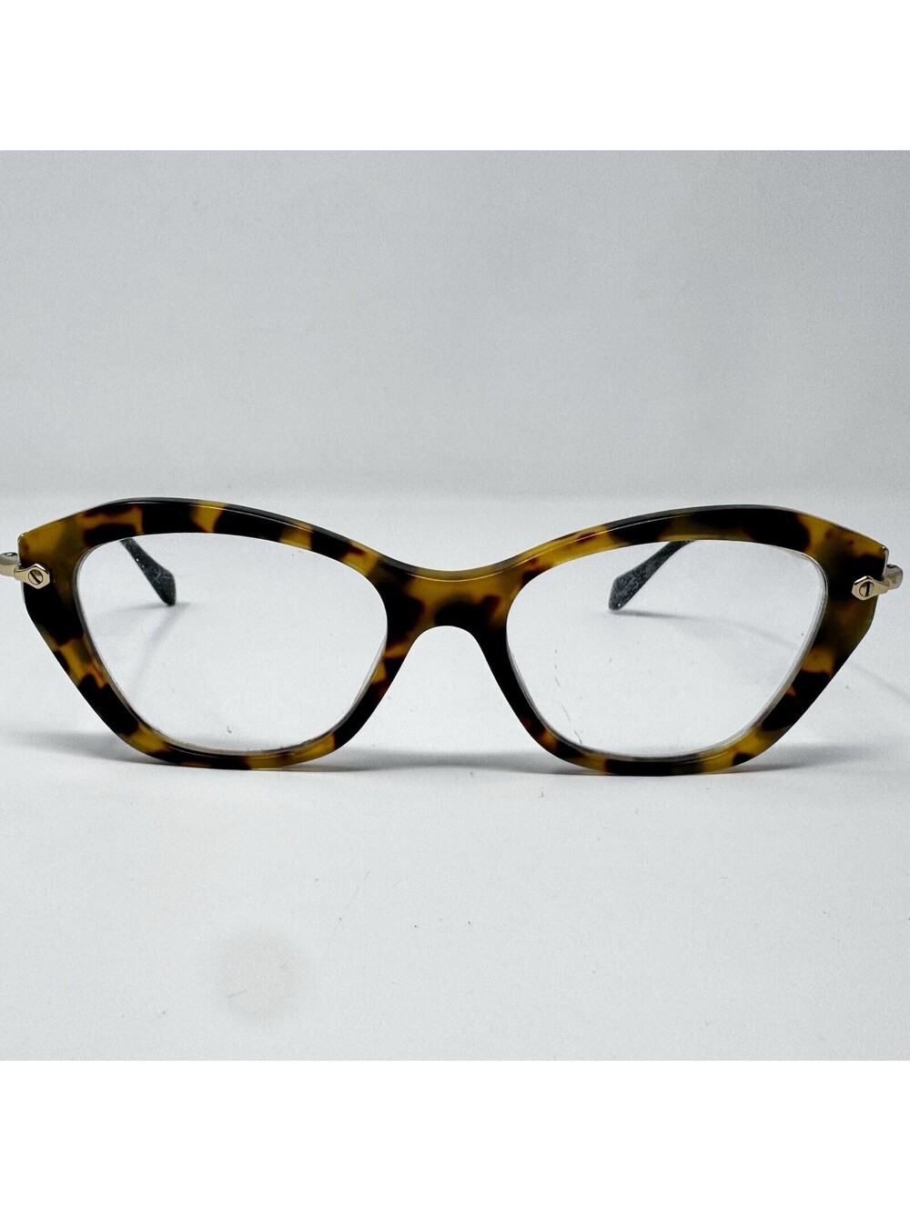 Miu Miu VMU 04L HAN-1O1 Tortoise Cat Eye Eyeglass Frames 52-17-140
